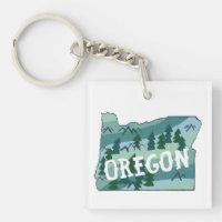 Oregon State Map Illustration
