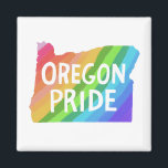 Oregon State Map Illustration RAINBOW PRIDE Magnet<br><div class="desc">Check out this awesome magnet with a map of Oregon State. Add your own text. Check out my shop for butterflies,  birds,  RVs,  camping,  hiking,  flowers and lots more!</div>