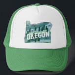Oregon State Map Illustration Trucker Hat<br><div class="desc">Check out this awesome hat with an Oregon State map illustration! Check out my shop for more designs too! Or if you'd like something custom let me know. If you buy it, thank you! Be sure to share a pic on Instagram of it in action and tag me @shoshannahscribbles :)...</div>
