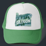 Oregon State Map Illustration Trucker Hat<br><div class="desc">Check out this awesome hat with an Oregon State map illustration! Check out my shop for more designs too! Or if you'd like something custom let me know. If you buy it, thank you! Be sure to share a pic on Instagram of it in action and tag me @shoshannahscribbles :)...</div>