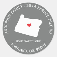 OREGON State | New Address Label Sticker