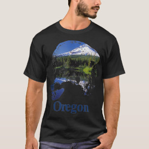 Oregon State Wolf Head Mount Hood  T-Shirt