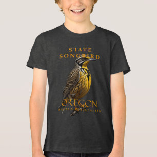 Oregon Territory Songbird The Western Meadowlark Tri-Blend Shirt