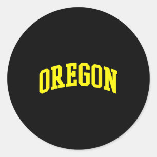 Oregon - Throwback Design - Clic  Classic Round Sticker