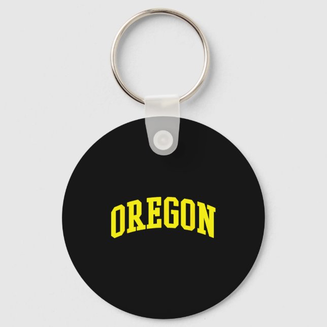 Oregon - Throwback Design - Clic  Key Ring (Front)