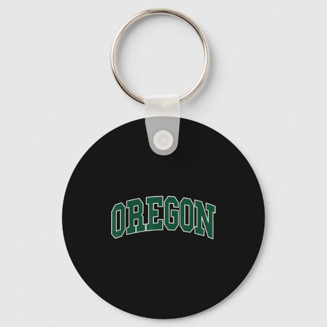 Oregon - Throwback Design - Clic  Key Ring (Front)
