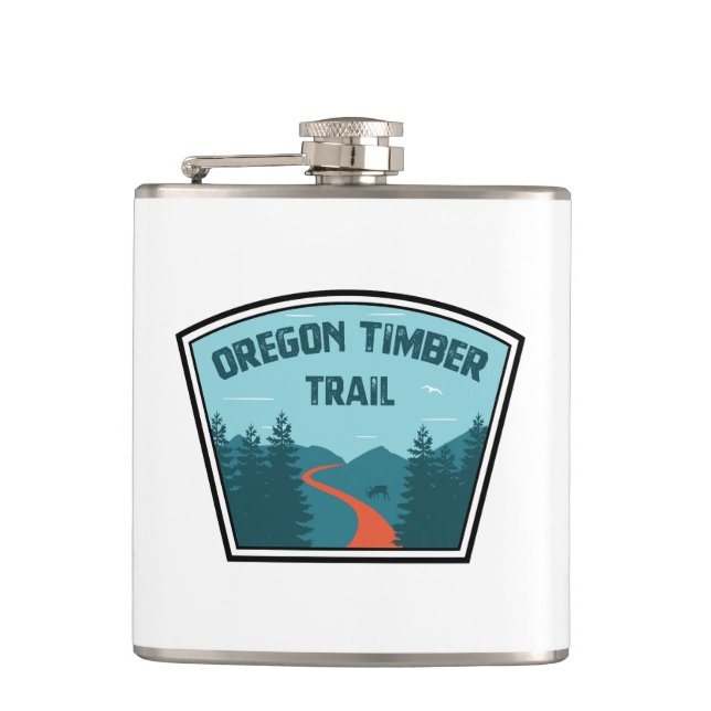 Oregon Timber Trail Hip Flask (Front)