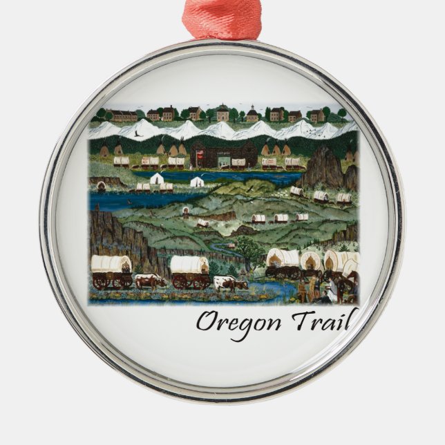 Oregon Trail Metal Tree Decoration (Front)