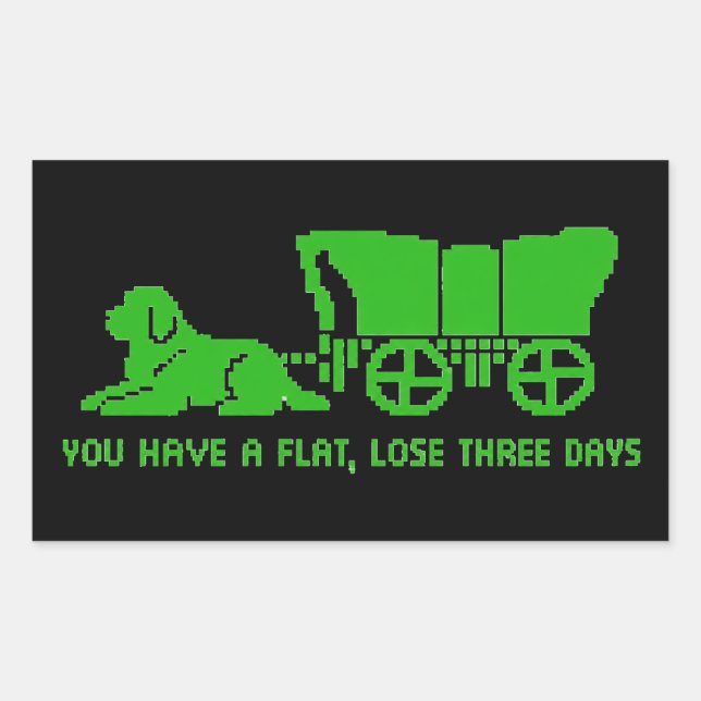 Oregon Trail Newfoundland flat newf Style  Rectangular Sticker (Front)