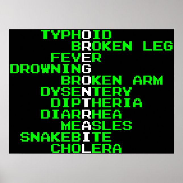 Oregon Trail - Ways to Die in the West Poster (Front)