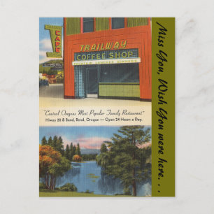 Oregon, Trailway Coffee Shop, Bend Postcard