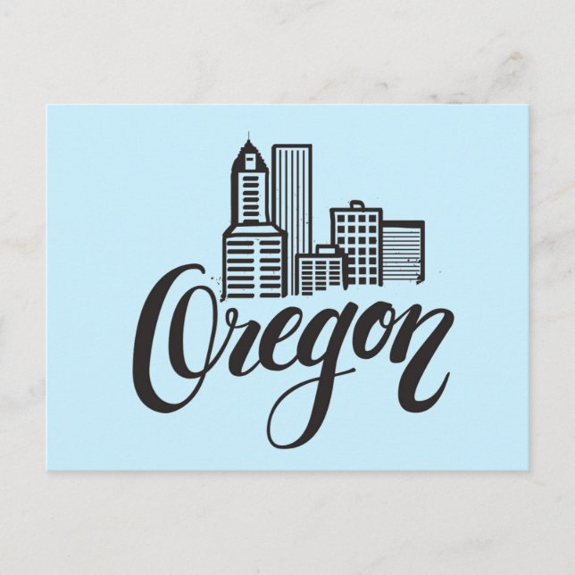 Oregon Typography Design Postcard (Front)