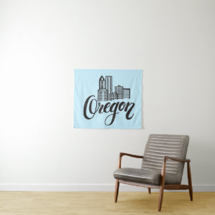Oregon Typography Design Tapestry