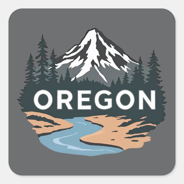 Oregon United States of America  Square Sticker (Front)