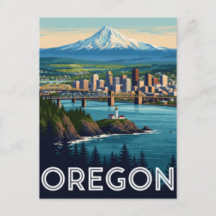 Oregon USA Pacific Coast And Cascade Travel 🌲 Postcard