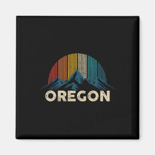 Oregon Vintage Mountains Nature Hiking Gift Magnet