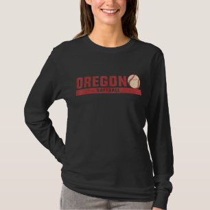 Oregon Vintage Softball Coach Team Retro Softball  T-Shirt