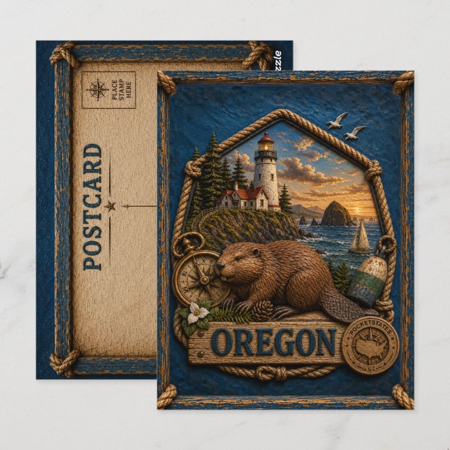 Oregon Vintage Travel Postcard (Front/Back)