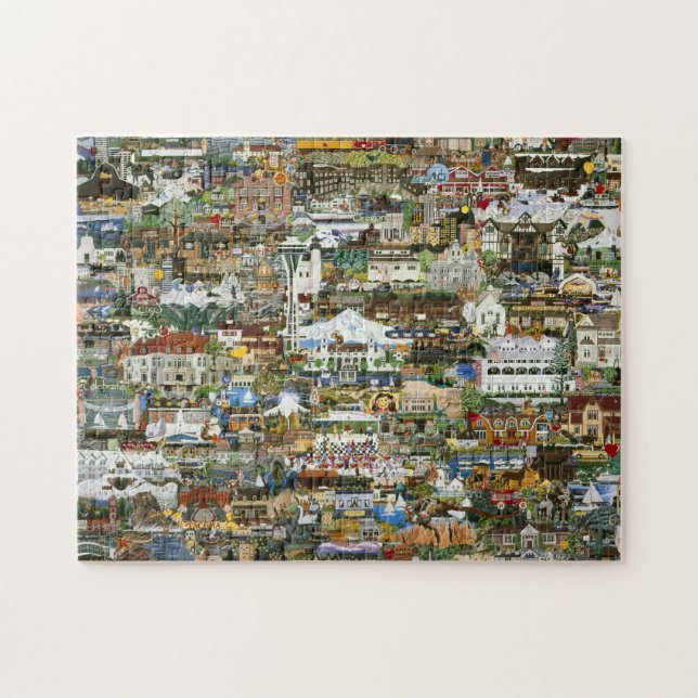 Oregon & Washington Collage Jigsaw Puzzle (Horizontal)
