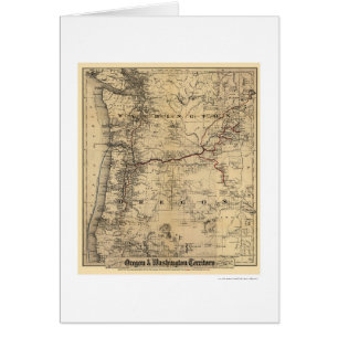 Oregon & Washington Railroad Map 1880