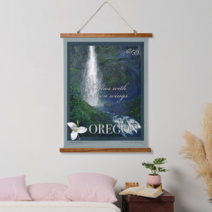 Oregon Waterfall Poster Hanging Tapestry