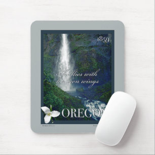 Oregon Waterfall Poster Mouse Pad