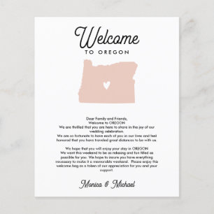 OREGON Welcome Letter & Itinerary ANY COLOR