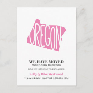 OREGON We've moved New address New Home  Postcard