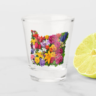 Oregon Wildflowers Shot Glass