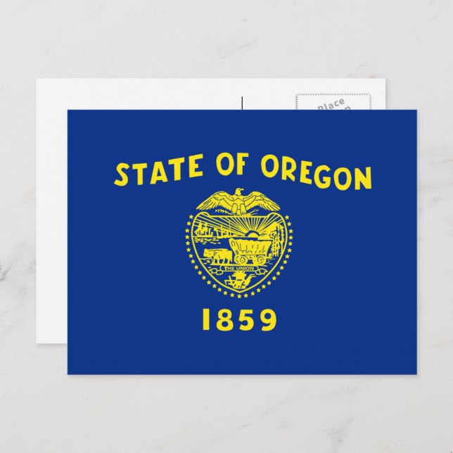Oregonian Flag, Flag of Oregon Postcard (Front/Back)