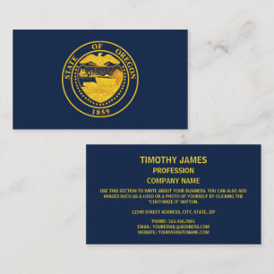 Oregonian Seal, Seal of Oregon Business Card