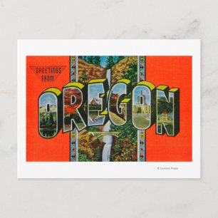 OregonLarge Letter Scenes Postcard