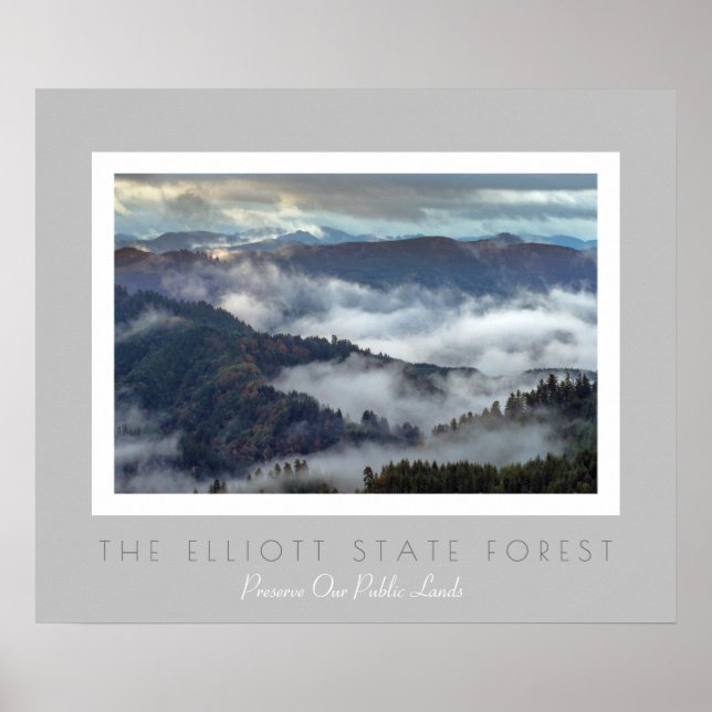 Oregon's Elliott State Forest- Protect Public Land Poster (Front)