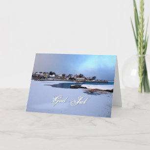 Öregrund in Winter Swedish Christmas Holiday Card