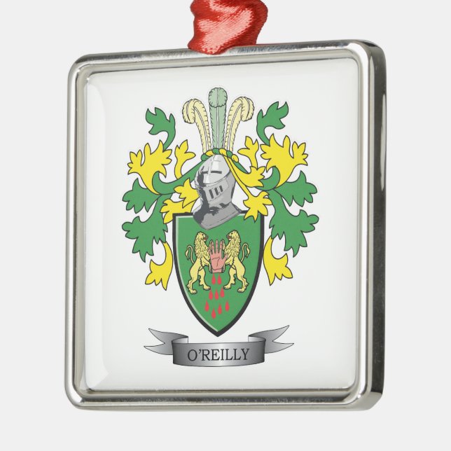 O'Reilly Coat of Arms Metal Tree Decoration (Left)