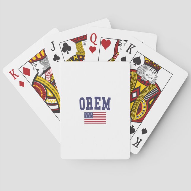 Orem US Flag Playing Cards (Back)