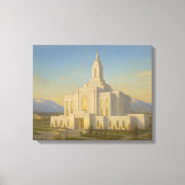 Orem Utah Temple Painting™ LDS Wall Art Canvas (Front)