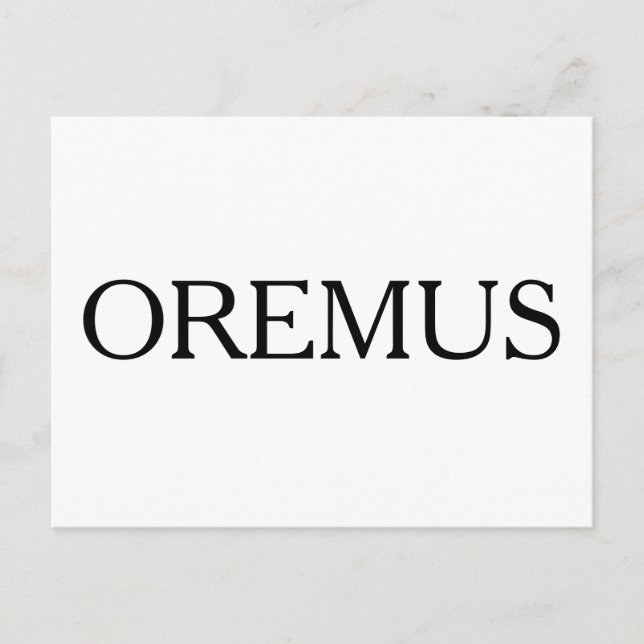 OREMUS postcard (Front)