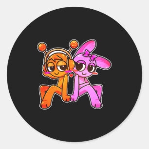 Oren X Nki Sprunky Couple! _ Simon Funbot Comfort Classic Round Sticker
