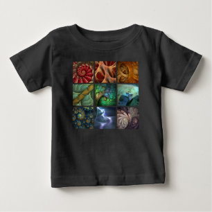 "Orgaenica" Fractal Polyptych Baby Shirt
