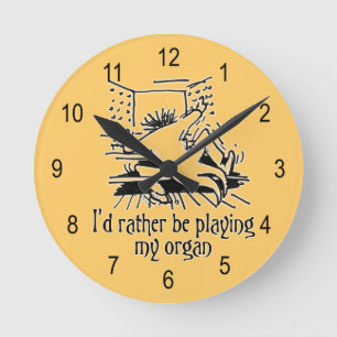 Organ cartoon clock