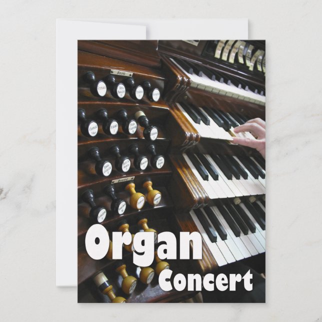 Organ concert invitation - keyboards (Front)