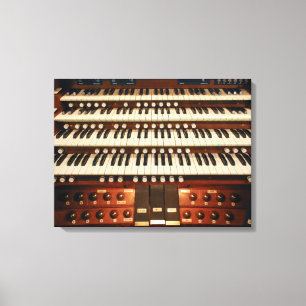 Organ console canvas print