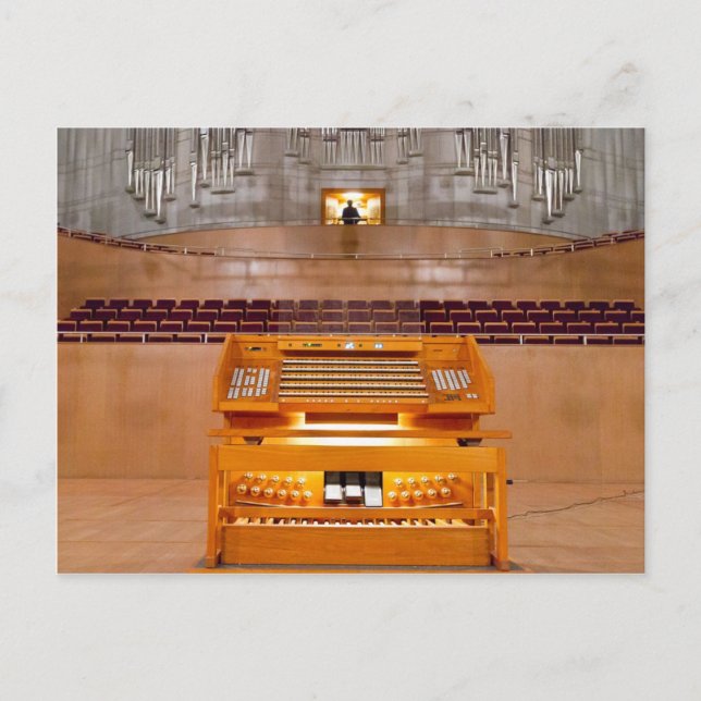 organ console postcard (Front)