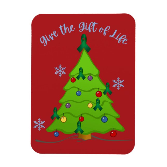 Organ Donation Awareness Christmas Tree Holiday Magnet (Vertical)