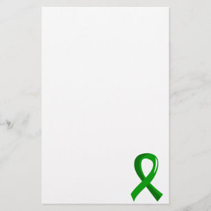 Organ Donation Green Ribbon 3 Stationery