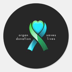 Organ Donation Saves Lives And Donor Awareness Classic Round Sticker