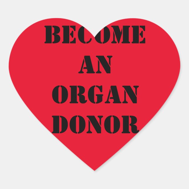Organ Donation Sticker (Front)