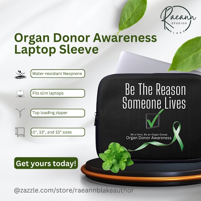 Organ Donor Awareness Laptop Sleeve (Creator Uploaded)