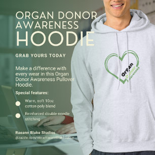 Organ Donor Awareness Pullover Hoodie